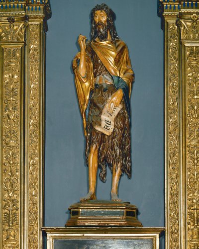 São João Batista. Pintado (madeira pintada) de Donatello