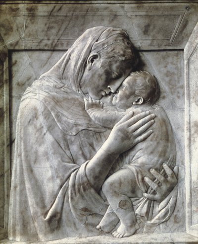 A Pazzi Madonna (Virgem e Criança), c1417-18 (mármore) de Donatello