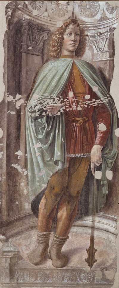Bramante - Homem com maça, c. 1486 de Donato Bramante