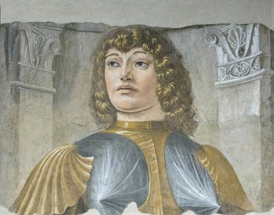 Homem de armas com armadura, c.1487-89 (fresco destacado) de Donato Bramante