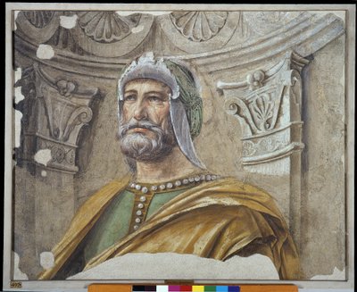 Homem de Armas com Barba e Capacete de Donato Bramante