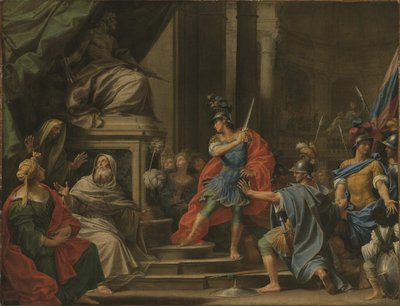 Alexandre cortando o nó górdio (óleo sobre tela) de Donato Creti