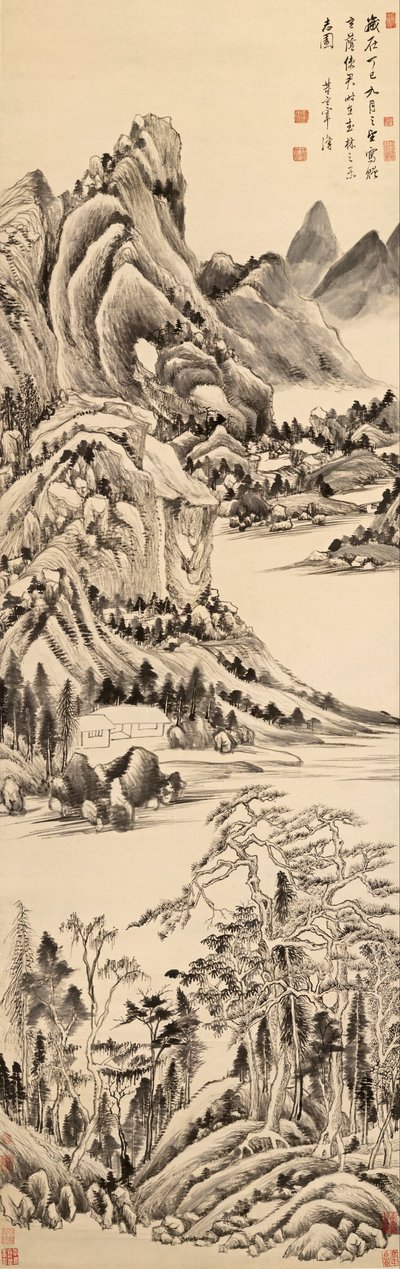Paisagem de montanha de Dong Qichang