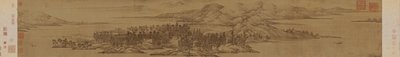 Vista de verão de Jiangnan, século X. de Dong Yuán