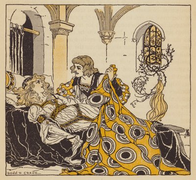 Bela Adormecida (lito colorido) de Donn P. Crane