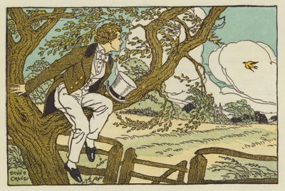 O jovem John Keats (litografia a cores) de Donn P. Crane