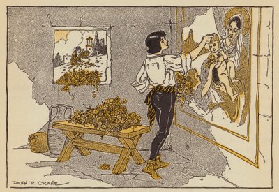 A pintura do jovem Ticiano (lito a cores) de Donn P. Crane