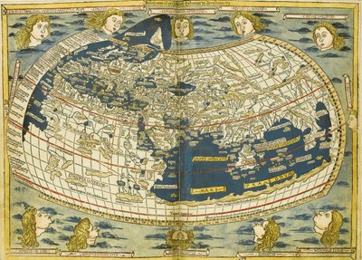 Mapa do mundo de Ptolomeu de Donnus Nicolaus Germanus