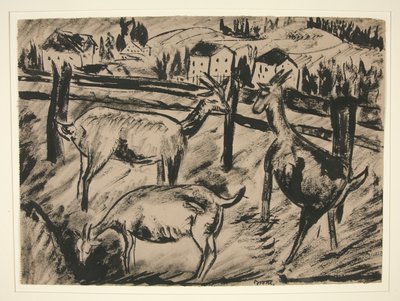 Cabras e paisagem de Dora Bromberger