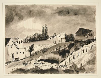 Paisagem com casas de Dora Bromberger