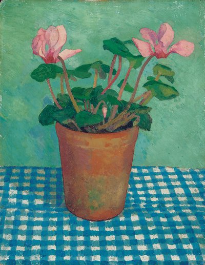 Ciclame em uma panela (óleo a bordo) de Dora Carrington
