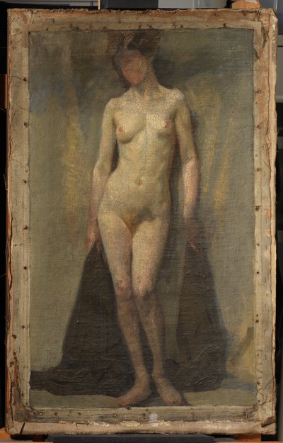 Fêmea Nua em pé, c. 1910 (óleo sobre tela) de Dora Carrington