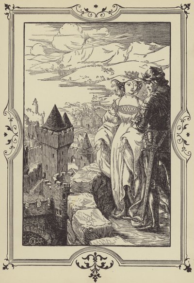 "Annoure trouxe o Rei sobre as ameias" (litho) de Dora Curtis