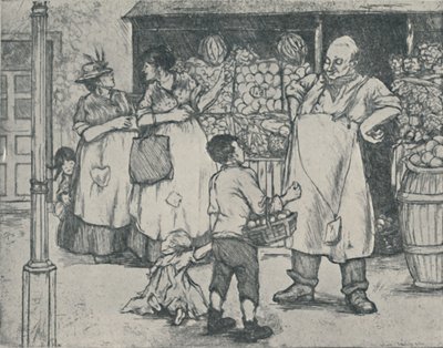 Marketing no subúrbio, 1920 de Doris Davis