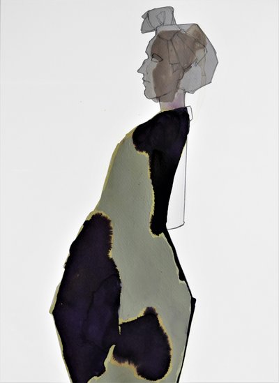 Perfil de uma mulher abstrata de Doris Schmitz