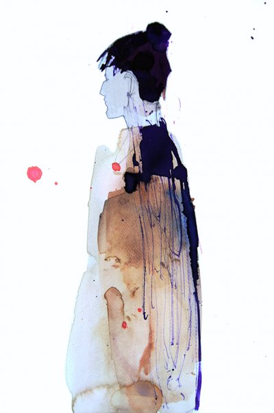 Perfil de uma mulher abstrata de Doris Schmitz