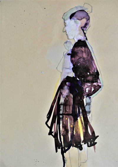 Perfil de uma mulher abstrata de Doris Schmitz