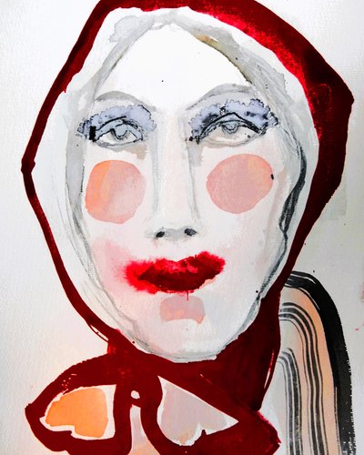 Retrato ousado de Capuchinho Vermelho de Doris Schmitz