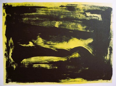 Amarelo forte, escuro, abstrato de Doris Schmitz