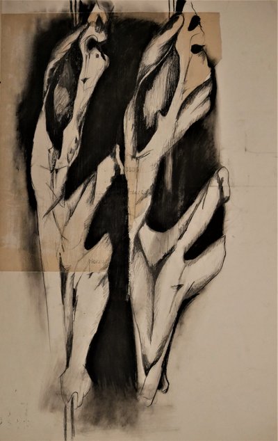 Figuras abstratas a carvão de Doris Schmitz