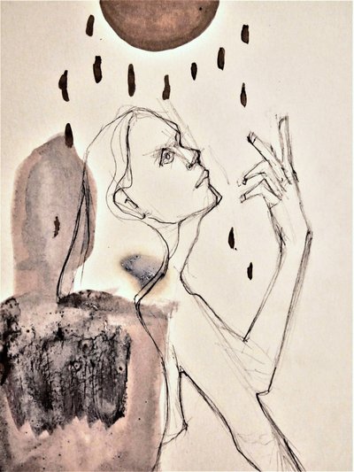 Retrato Contemplativo da Chuva de Doris Schmitz