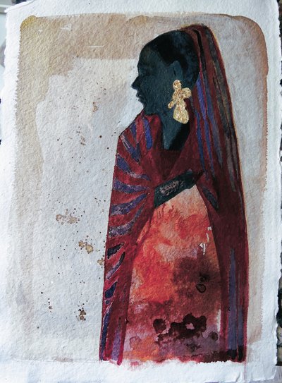 Perfil africano elegante de Doris Schmitz