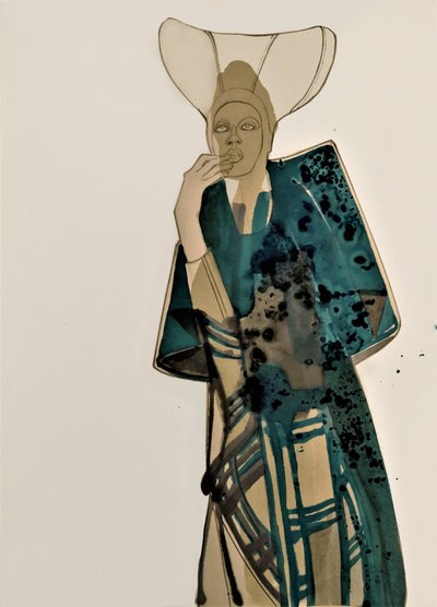Retrato de moda elegante de Doris Schmitz