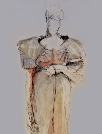 Esboço de moda elegante de Doris Schmitz
