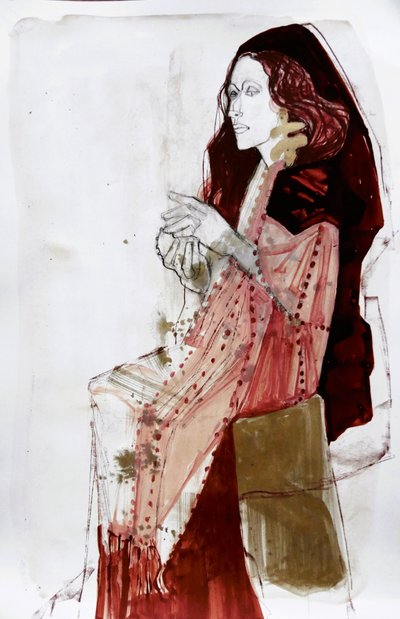 Senhora Elegante de Vermelho de Doris Schmitz