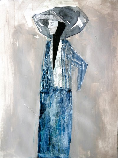 Mulher elegante de azul de Doris Schmitz
