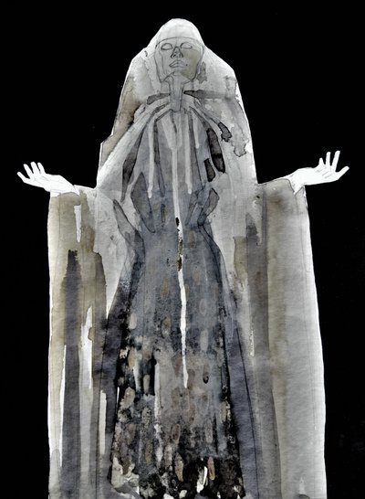 Figura etérea com capuz de Doris Schmitz