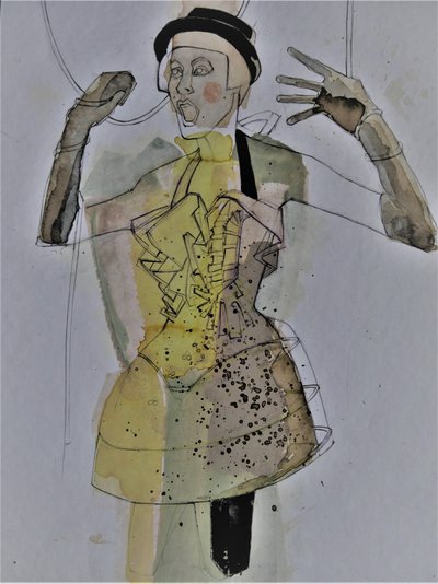 Figura de moda expressiva de Doris Schmitz