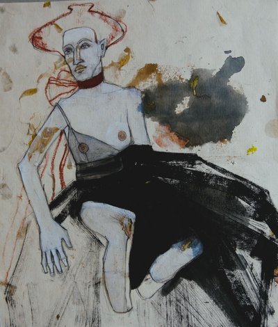 Figura expressiva com chapéu de Doris Schmitz