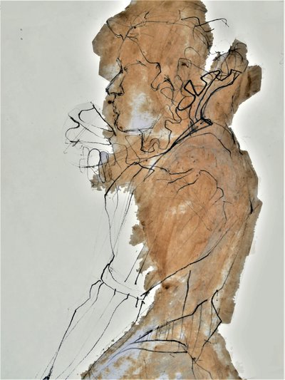 Retrato expressivo de um homem de Doris Schmitz