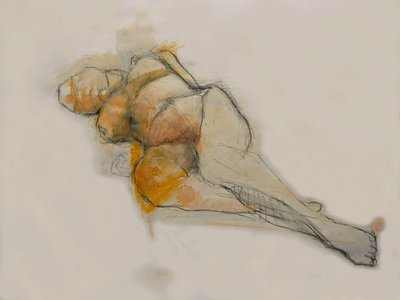 Esboço de nu expressivo de Doris Schmitz