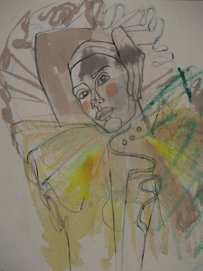 Retrato de uma mulher expressiva de Doris Schmitz