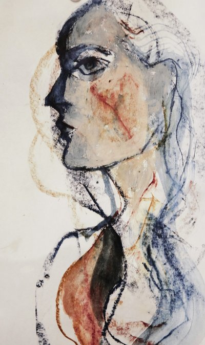 Perfil de uma Mulher Expressiva de Doris Schmitz