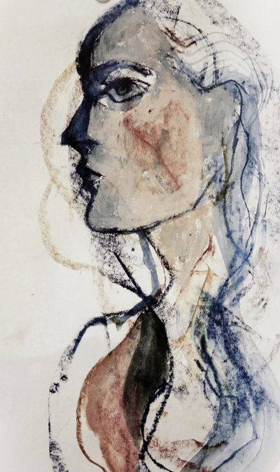 Perfil de uma Mulher Expressiva de Doris Schmitz