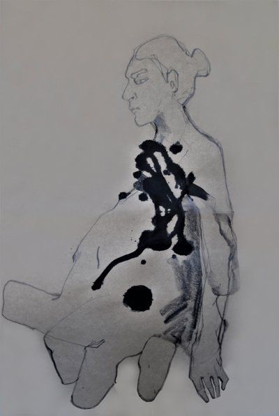 Figura a tinta escura de Doris Schmitz