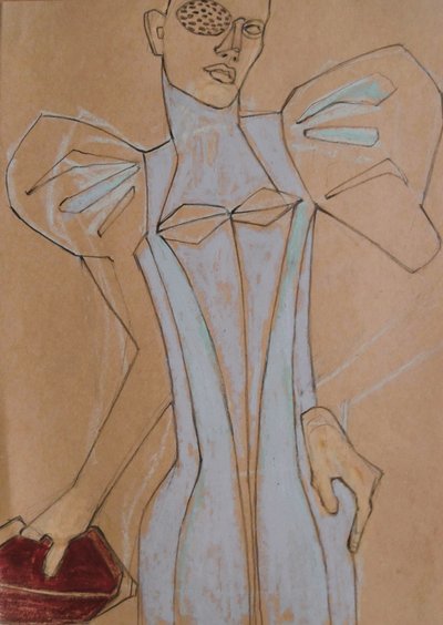 Retrato de moda futurista de Doris Schmitz