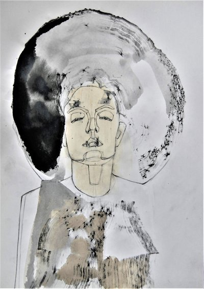 Retrato abstrato meditativo de Doris Schmitz