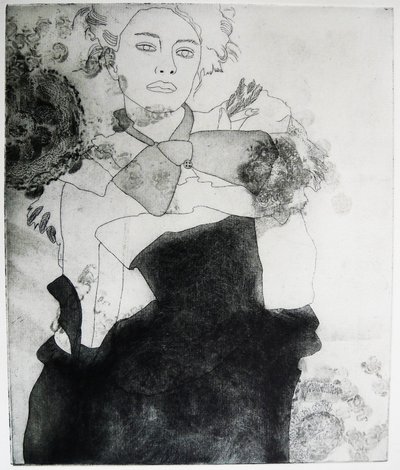 Retrato de moda a preto e branco de Doris Schmitz