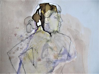 Retrato a pastel de Doris Schmitz