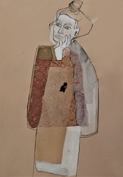 Retrato de uma mulher pensativa de Doris Schmitz