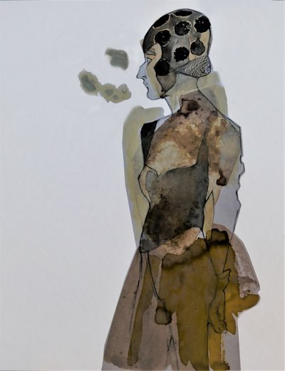 Perfil abstrato e sereno de Doris Schmitz
