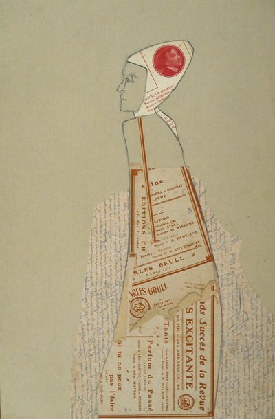 Retrato estilizado em papel de Doris Schmitz