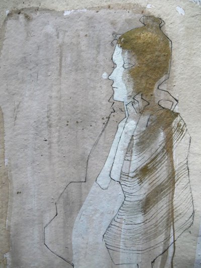 Desenho de perfil bem pensado de Doris Schmitz