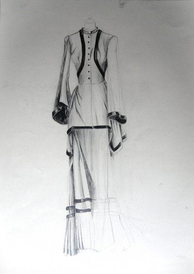 Esboço de moda vintage de Doris Schmitz