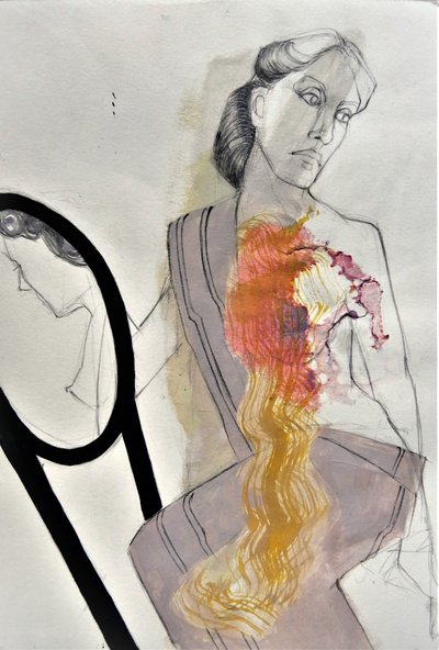 Mulher com um fogo interior de Doris Schmitz
