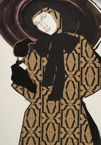 Mulher com um pássaro de Doris Schmitz